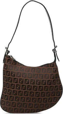 Fendi Pre-owned Fendi Zucchino Canvas Oyster Shoulder Bag Ladies PXCZ0PQJ03SSUDD9