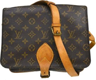 Louis Vuitton Cartouchiere Monogram Canvas Brown Canvas Handbag (Pre-Owned)
