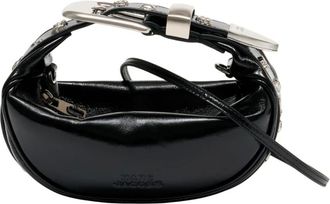 Marc Jacobs Handbags, female, Black, Size: ONE SIZE Crinkle Patent Party Bag