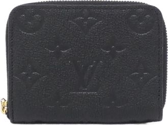 Louis Vuitton Black Monogram Leather Coin Purse/Coin Case (Pre-Owned)
