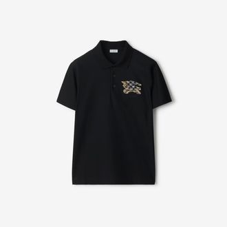 Burberry EKD Check Cotton Polo Shirt, Size: XXS