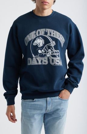One Of These Days Graphic Sweatshirt in Sunfaded Navy at Nordstrom, Size X-Large