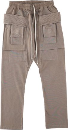 Rick Owens Grey Elastic Waistband Relaxed Cotton Pants