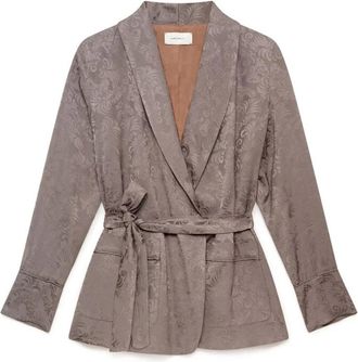 Maliparmi Damask Jacquard Blazer - Dames - Blazers - Grijs - S - Rayon - Jassen