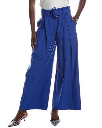 Farm Rio Tailored Bright Blue Colored Pants