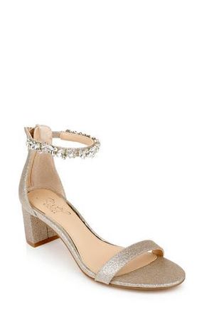 Badgley Mischka Catalina Ankle Strap Sandal in Light Gold at Nordstrom Rack, Size 7.5