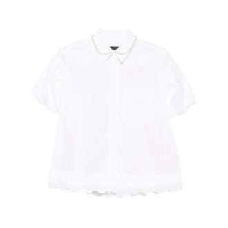Simone Rocha Dames, Blouses & Shirts, Wit, Maat: 2XS Katoen