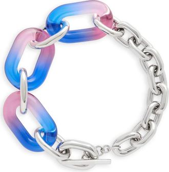 Paco Rabanne Collana con fantasia tie dye - Argento