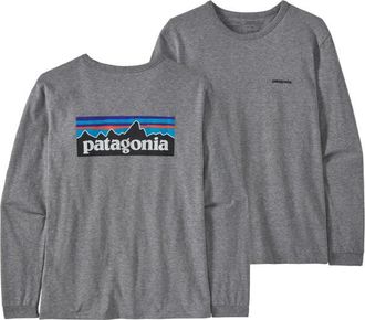 Patagonia L/S P-6 Logo Responsibili-Tee Longsleeve für Damen | grau