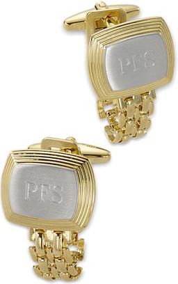 Paul Fredrick Chain Wrap Engravable Cufflinks in Gold/silver at Nordstrom