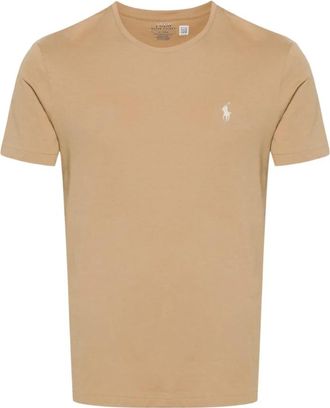 Polo Ralph Lauren Korte Mouw Custom T-Shirt - Heren - T-shirts - Beige - L - Katoen - Tops
