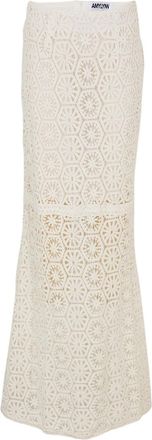 Amy Lynn AmyLynn Gehaakte maxi-rok voor dames (Wit)
