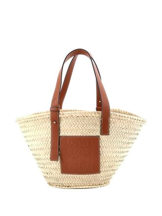 Loewe Basket Raffia Medium tote bag - Brown