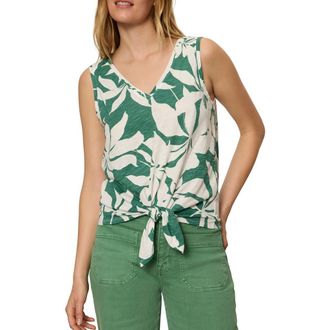 Sanctuary Floral Print Cotton Blend Tank in Green Inked Impressions at Nordstrom, Size X-Small