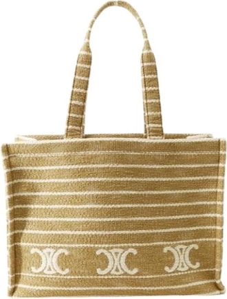 Celine Pre-owned Vintage Canvas Tote Bag - Dames - Vintage Shopper - Beige - ONE Size - Vintage