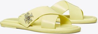 Tory Burch Womens Turnlock Cross-Band Slide, size 8.5
