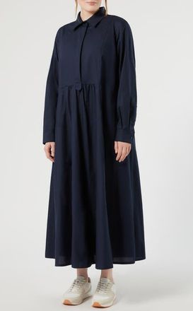 Marina Rinaldi Long Sleeve Shirtdress in Navy at Nordstrom, Size 16W