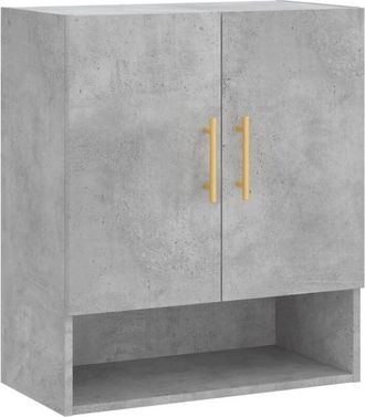 vidaXL Armario de pared madera de ingeniería gris hormigón 60x31x70 cm Vidaxl