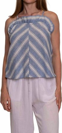 Starkx Lollie Sleeveless Top In Blue Stripe