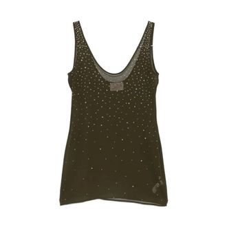 MC2 Saint Barth Sleeveless Tops, female, Green, Size: S Raya Sleeveless Top