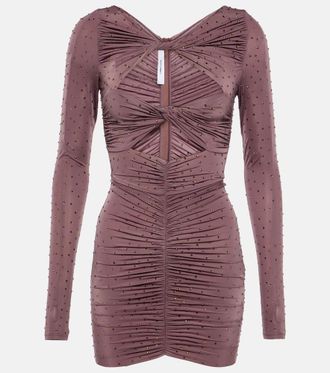 Alex Perry Miniabito con cut-out e cristalli