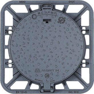 MONTINI Montini - chiusino in ghisa classe D400 ecoper q - 85 x 85 - botola 65 cm / Kg 60,5