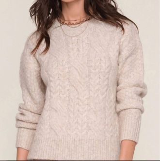 Heartloom Clara Cable-Knit Sweater In Beige