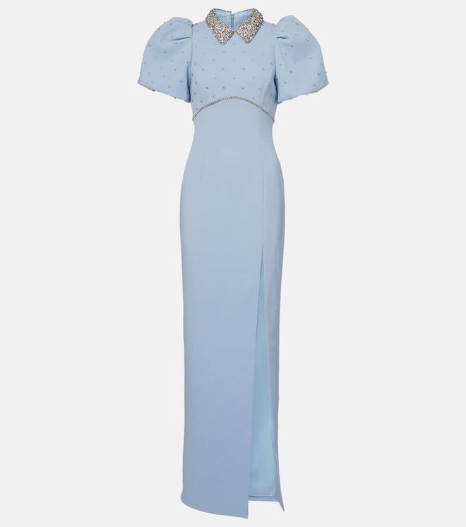 Amery embellished puff-sleeve gown