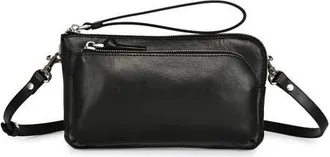 OLD TREND Dahlia Genuine Leather Compact Convertible Crossbody in Black at Nordstrom