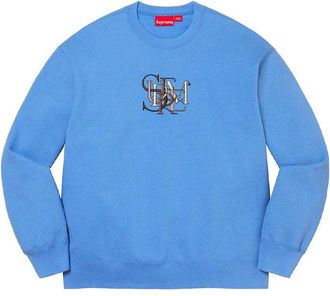 SUPREME Overlap Crewneck Blue Black SUP-SS22-062