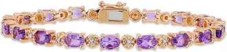 Rina Limor Fine Jewelry 18K Rose Gold Vermeil 7.22 ct. tw. Diamond & Amethyst Bracelet