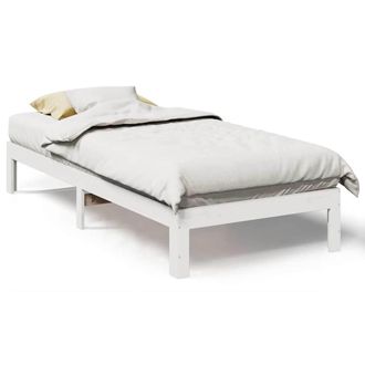 Berkfield Home Bed Frame without Mattress White 90x200 cm Solid Wood Pine