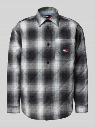 Tommy Jeans Regular Fit Hemdjacke aus reiner Baumwolle in Black, Gr&ouml;&szlig;e XXL