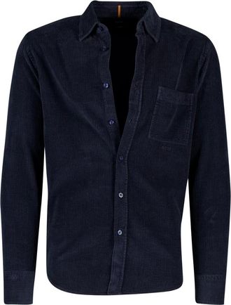 HUGO BOSS Overhemden, Heren, Blauw, XL, Katoen, Overshirt