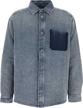 Loewe Denim Blue Cotton Blend Oversize Shirt