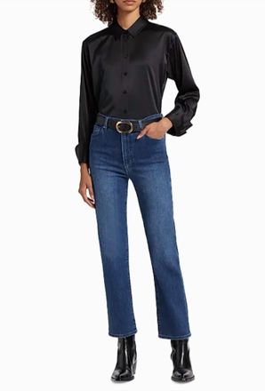 Frame Denim Le Sleek Straight Jeans In Thunderstorm