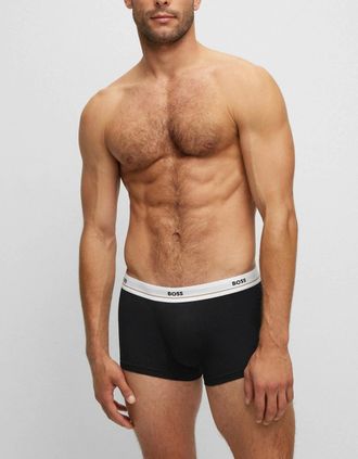 HUGO BOSS Mens BOSS Orange 5 Pack Mens Essential Trunks NOS - Black 001 - Size: 33/32/32