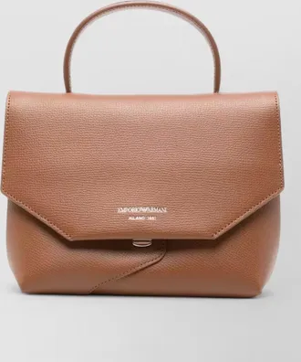 Emporio Armani grained leather shoulder bag
