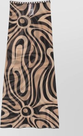 Pucci high waist tulle skirt abstract pattern
