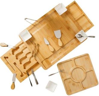 Gibson Home Rustic Inspirations 18-Piece Charcuterie Board Set in Natural at Nordstrom