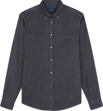 Paul & Shark Denim overhemd - Heren - Spijkeroverhemden - Grijs - 4XL - Denim - Overhemden