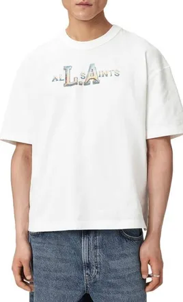 AllSaints Angelino Graphic T-Shirt in Chalk White at Nordstrom, Size Xx-Large