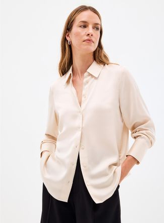 Contemporaine Womens Loose fluid satin shirt