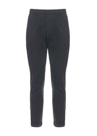 Dondup Blue Gaubert Monogram Cotton Pants