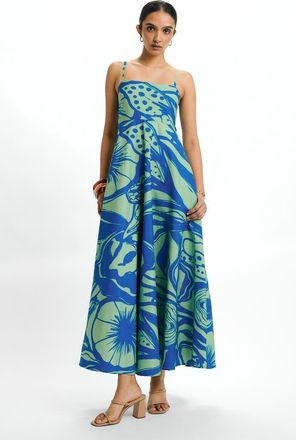 Diarrablu Tima Mint Oria Cotton Midi Dress at Nordstrom, Size Large