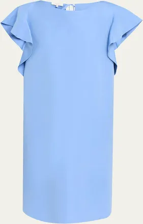 Lafayette 148 New York Flutter Silk-Linen Mini Dress