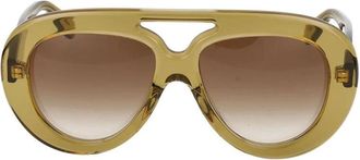 Loewe Curvy Zonnebril - unisex - Zonnebrillen - Bruin - 55 MM - Accessoires