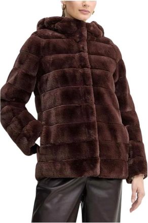 Marella Jassen > Imitatiebont- & Shearlingjassen - Dames - Jassen - Bruin - S - Jassen