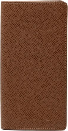 Louis Vuitton Brown Leather Long Wallet (Bi-Fold) (Pre-Owned)