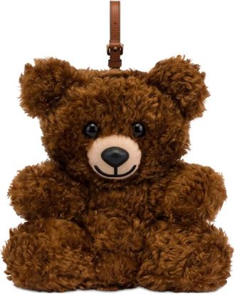 Moschino Borsa a mano Teddy con zip - Marrone